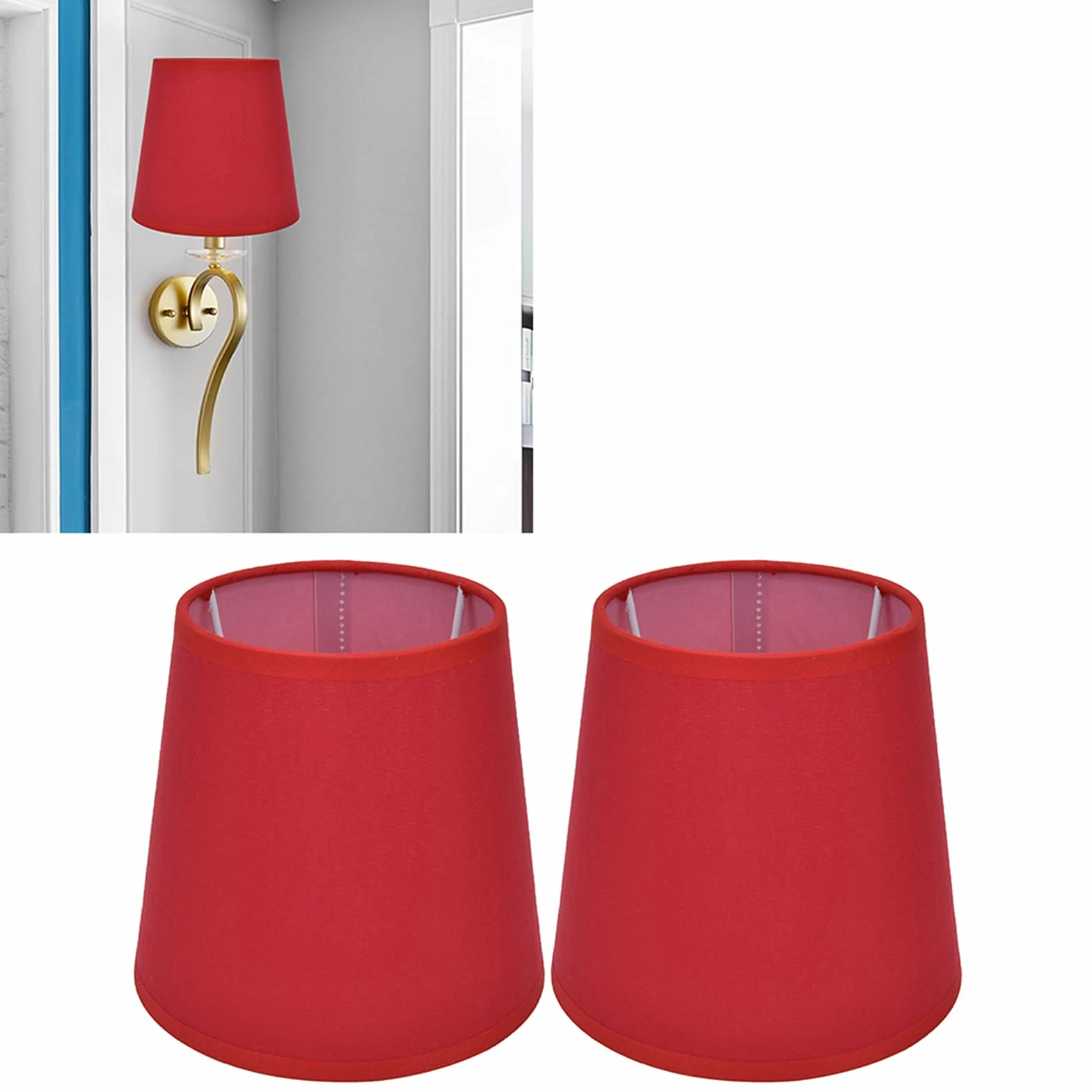 2PCS Tkanina do E14 Podłogowa żyrandola, Lampka Europejska Lekkie odcień do Stolika Candle Light
