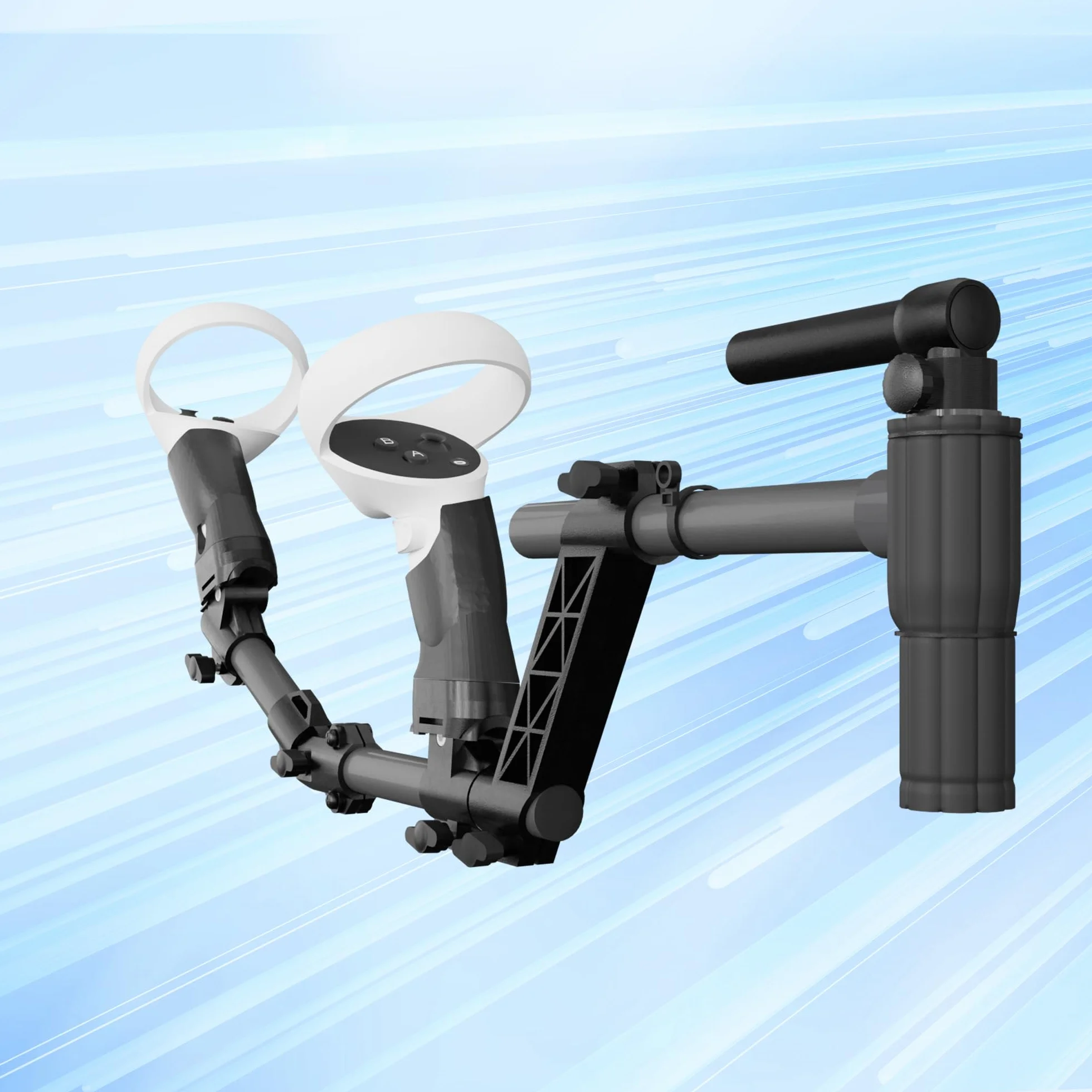 Baomaeyea VR Gunstock dla Meta Quest 2, kolba pistoletu kompatybilna z uchwytami kontrolera VR Meta Quest2 dla zwiększenia stabilności i kontroli Magnetyczny adapter kolby karabinu