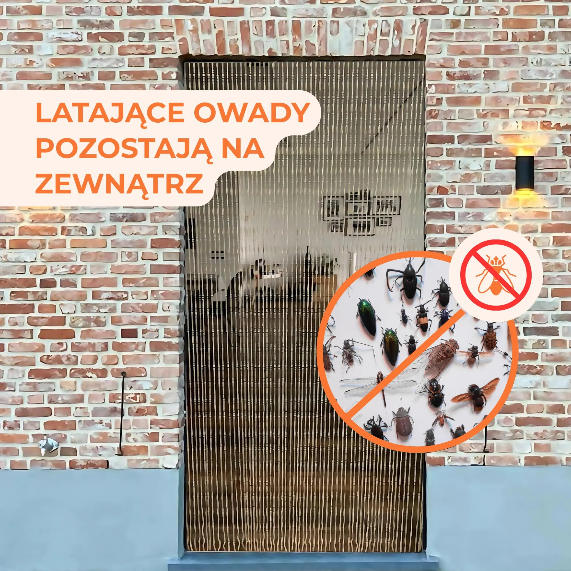 Trente zasłona z koralików, różne rozmiary i kolory, siatka przeciw owadom na drzwi balkonowe, zasłona koralikowa przeciw owadom, moskitiera szampańska 90 × 200 cm