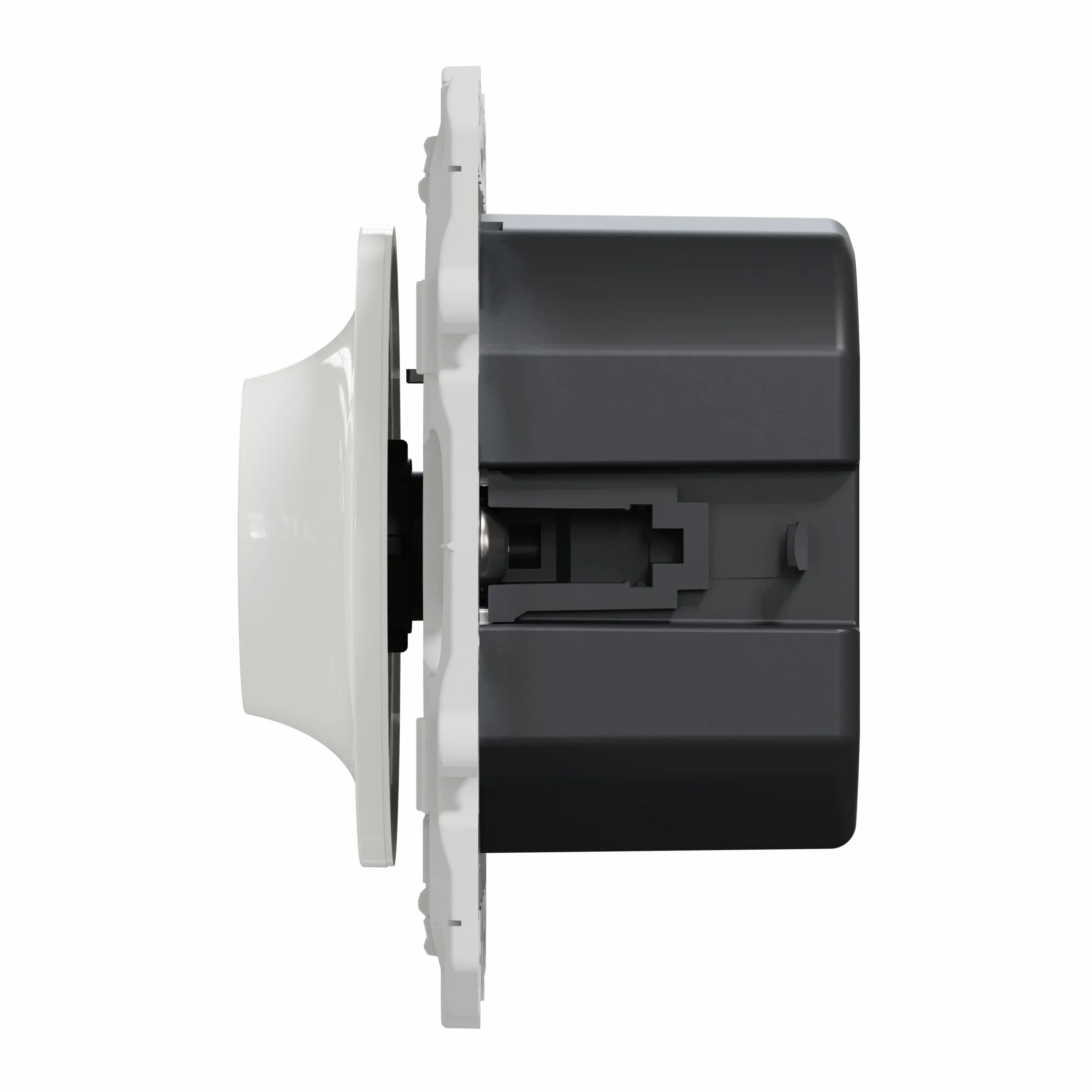 Schneider Electric - Odace - Uniwersalny 2 lub 3-żyłowy ściemniacz światła 3W 100W (Led) - Biały - S520519