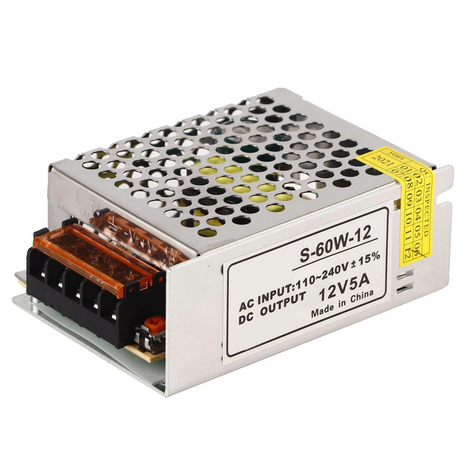 Zasilacz stabilizowany do taśm LED AC 100V ~ 240V DC 12V 5A 60W