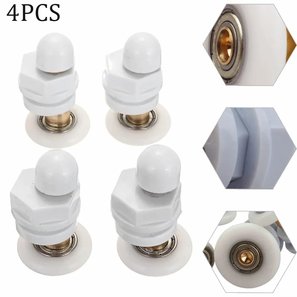Rolki do drzwi prysznicowych chromowane 19 mm 23 mm 25 mm 27 mm 4 szt.