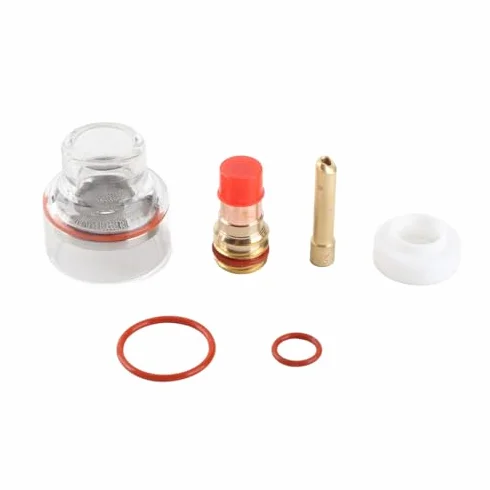 Zestaw palnika spawalniczego TIG WP Torch Gas Lens Collet Body Glass Cup do WP-17/18/26 2,4 mm