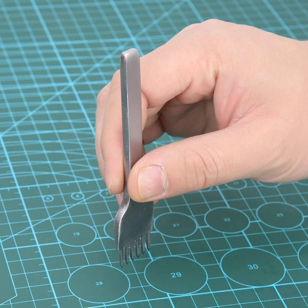 Zestaw Dziurkaczy do Skóry 4 szt. 3 mm 1/2/4/6 Prong Narzędzia Kaletnicze