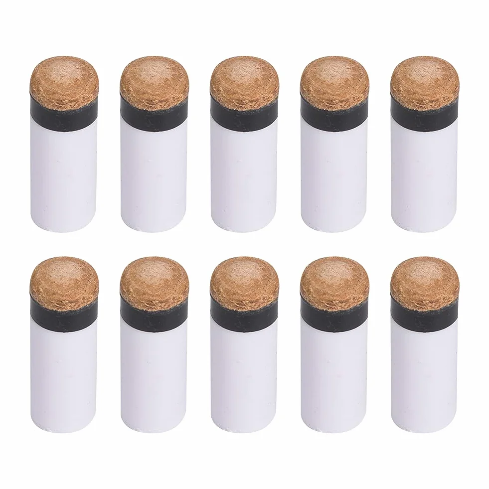 Alomejor 10 sztuk końcówek zamienne do kijków bilardowych Akcesoria naprawcze do tygrysa bilardowego (10 mm / 11 mm / 12 mm / 13 mm
