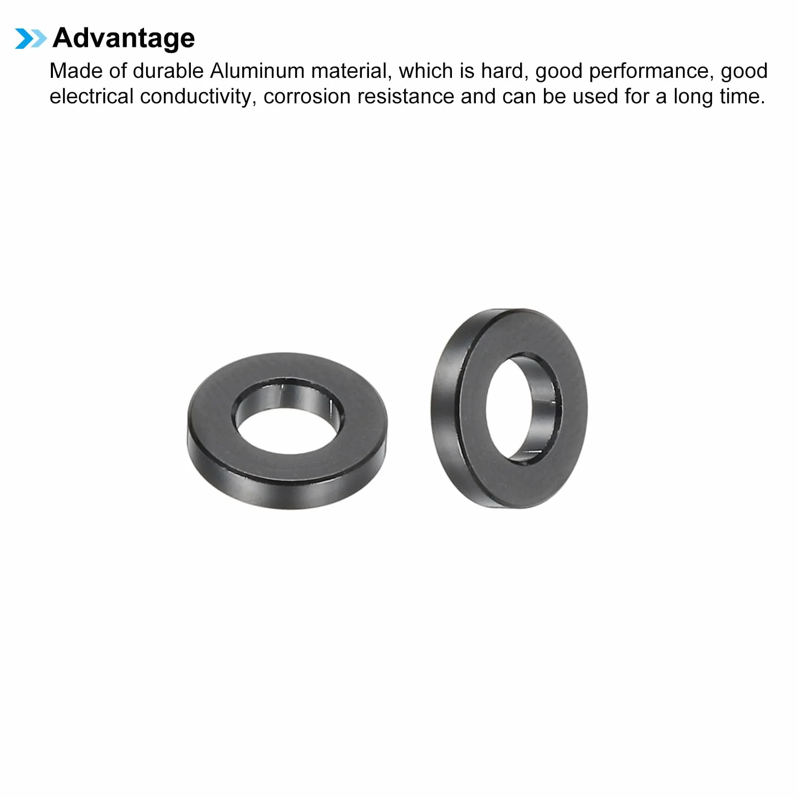 PATIKIL Aluminiowe podkładki dystansowe M5 6 szt. metalowe przekładki 5,2x10x2 mm okrągła śruba dystansowa