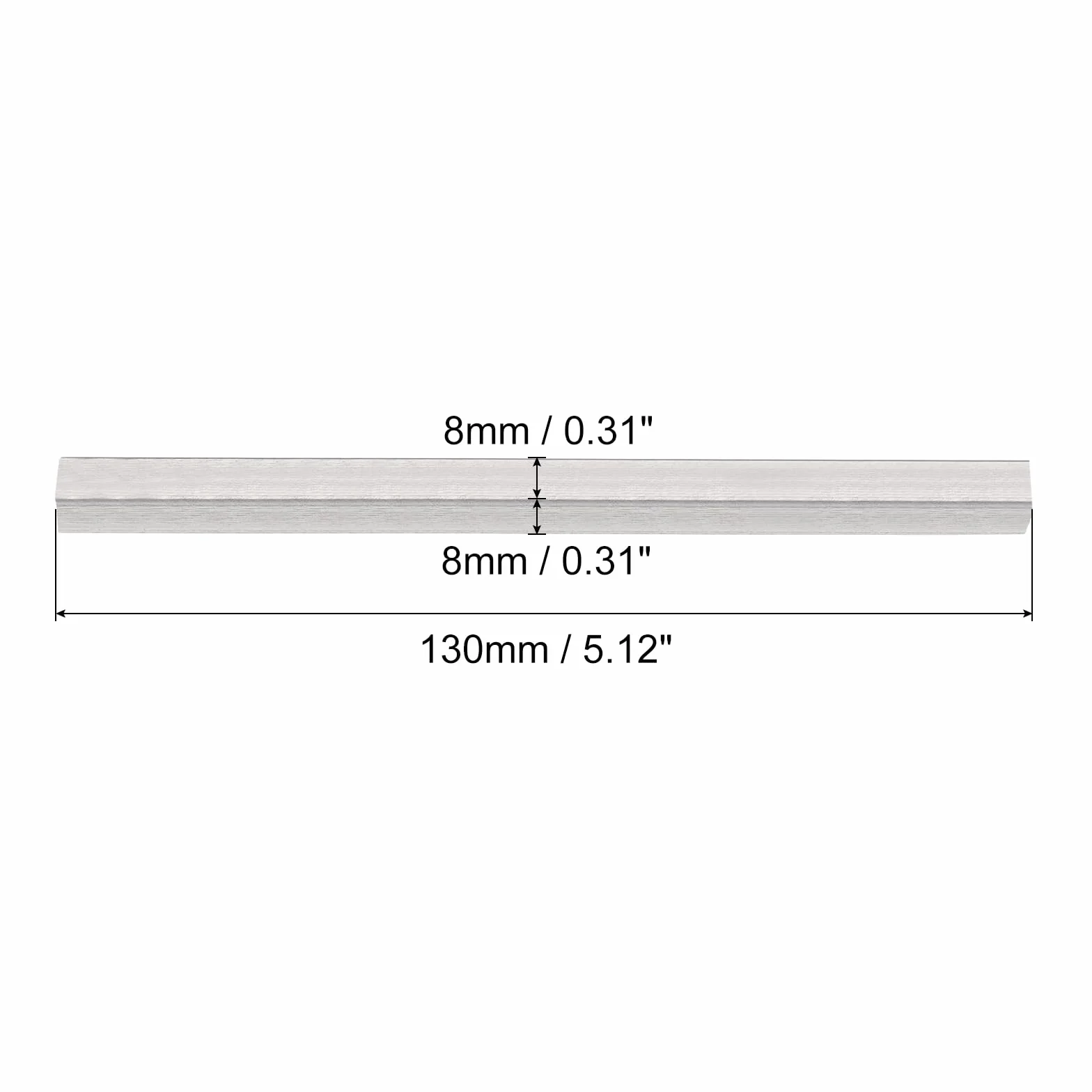 QUARKZMAN Kołek do gałki drzwi zapasowy pasek klamki drzwi 130 x 8 mm srebrny