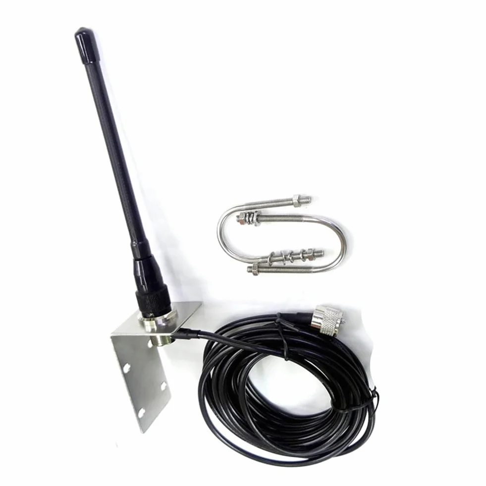 Części zamienne Antena morska VHF 156-163Mhz gumowa wodoodporna antena masztu z kablem 5M RG-58 do łodzi żaglówki jachtu