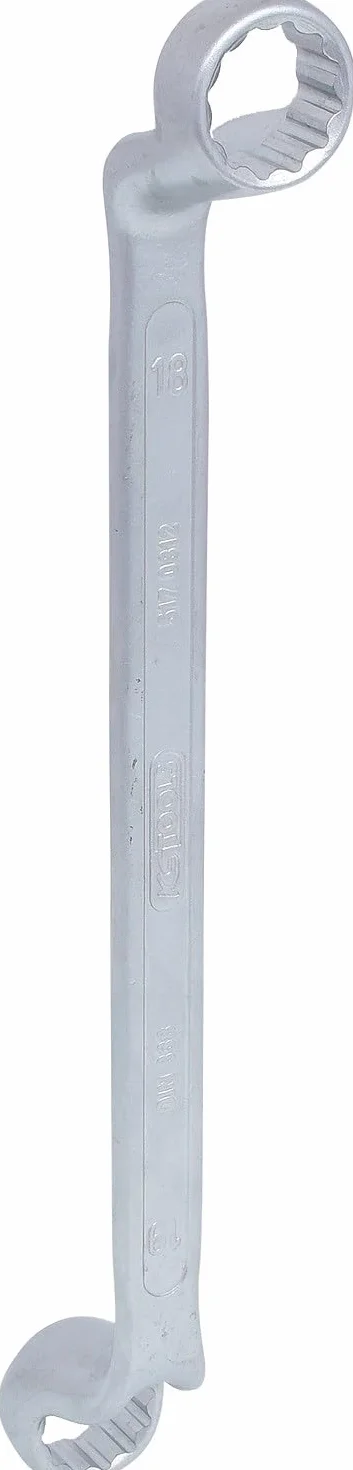 KS Tools 517.0812 Podwójny klucz oczkowy zagiety 18x19mm
