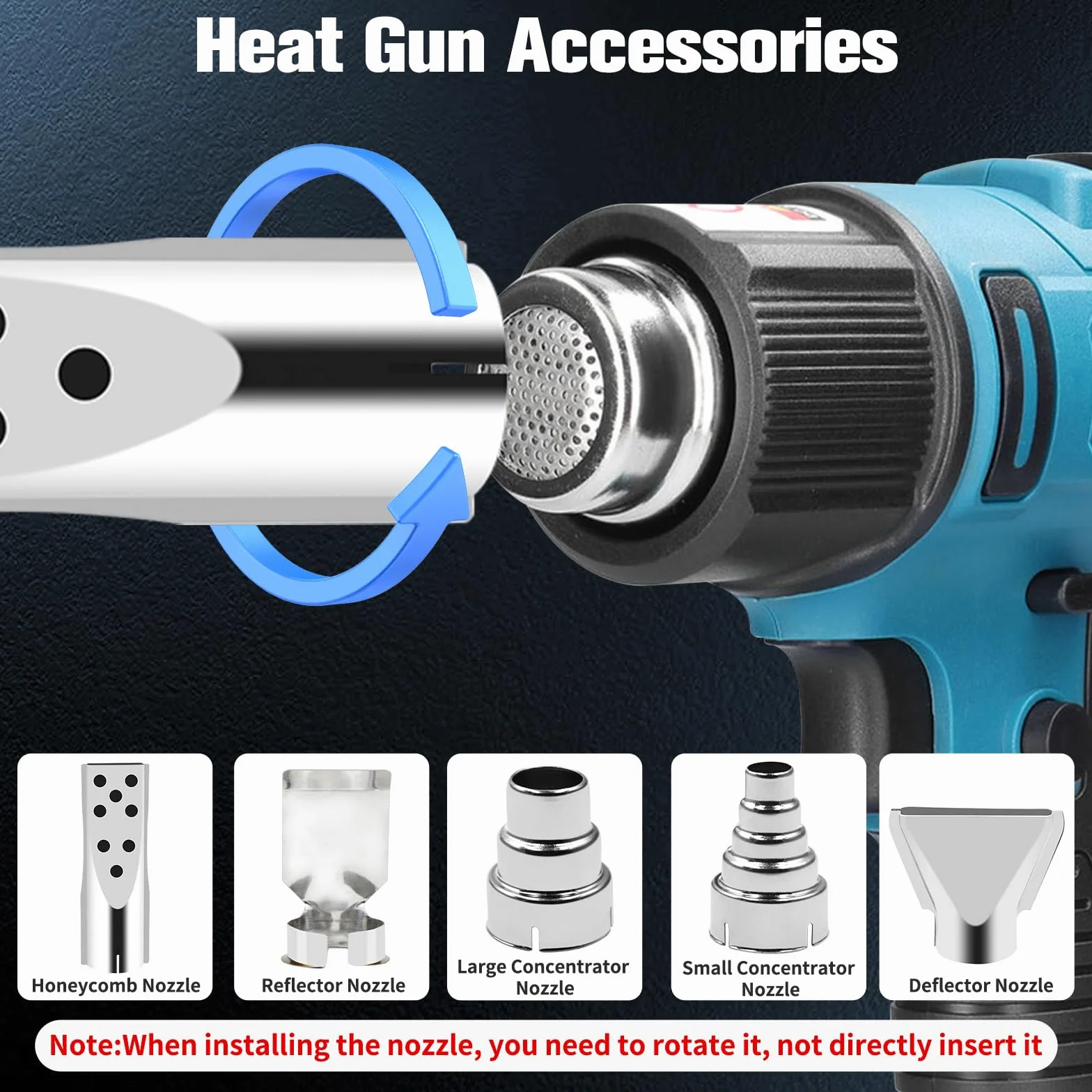 Makita Akumulatorowa Opalarka 18 V Bezprzewodowa z Wyświetlaczem LCD 50°C-550°C 5 Dysze