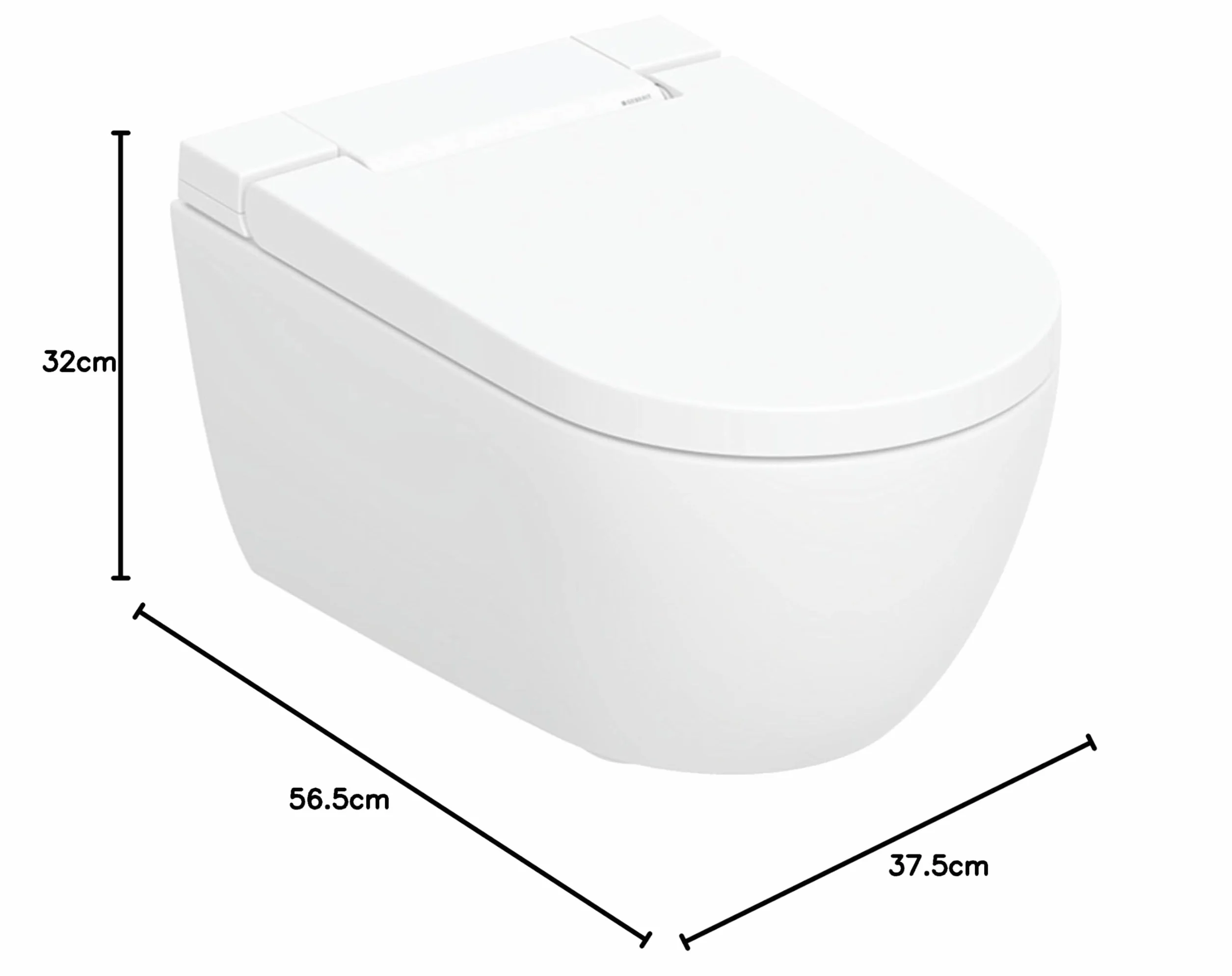 Geberit Aquaclean Alba toaleta prysznicowa 38 x 57 x 41 cm biała keratect