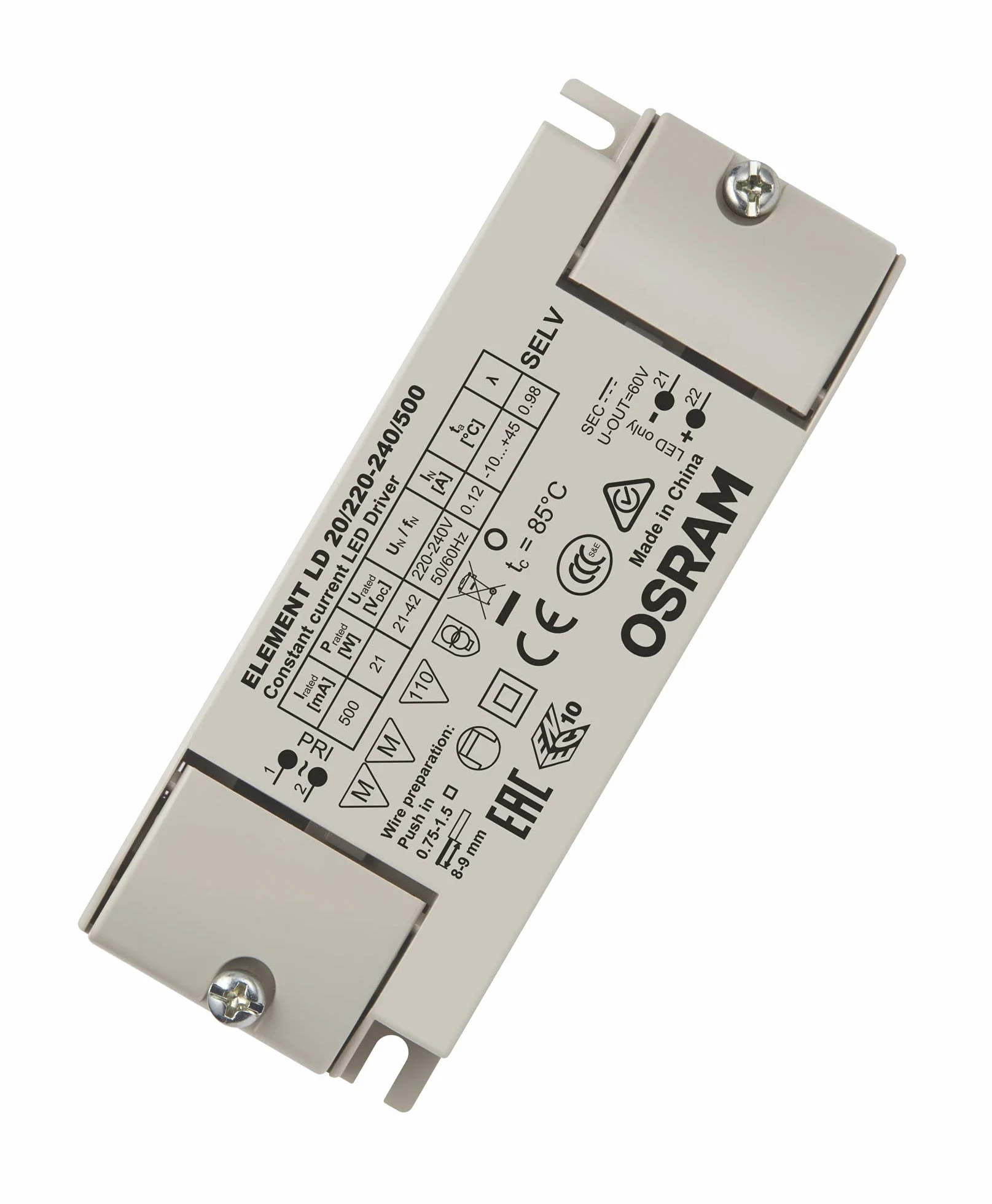 OSRAM Element LD Control Gear EVG 8 W