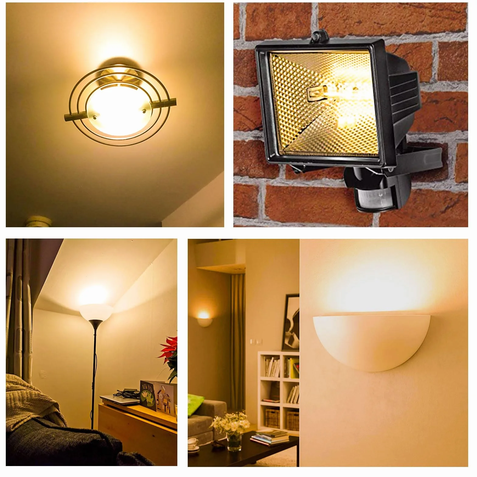 Caldarax 6 sztuk R7S 78 mm żarówka halogenowa 150 W 230 V, możliwość przyciemniania, 2700 K ciepła biel, 2250 lm