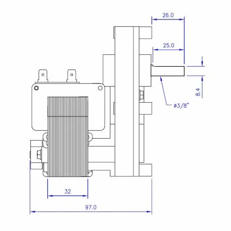 2 x RPM D8.5 Extraflame motoreduktor