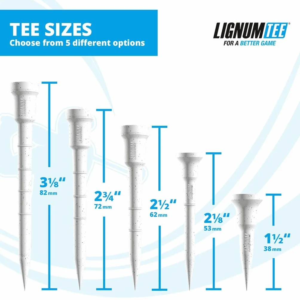 Longridge Akcesoria golfowe Lignum 72 mm Tees 12 PK, niebieskie