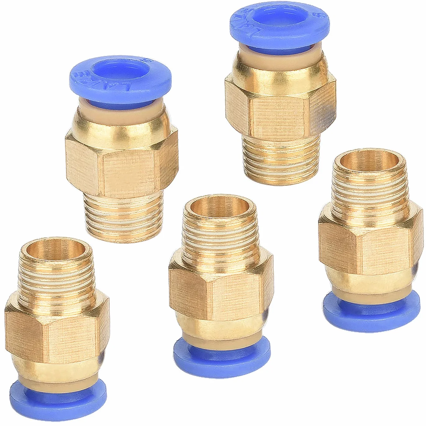 Złącze wtykowe szybkozłącze pneumatyczne G1/8" x 6 mm 5 sztuk złączka śrubowa wtykowa