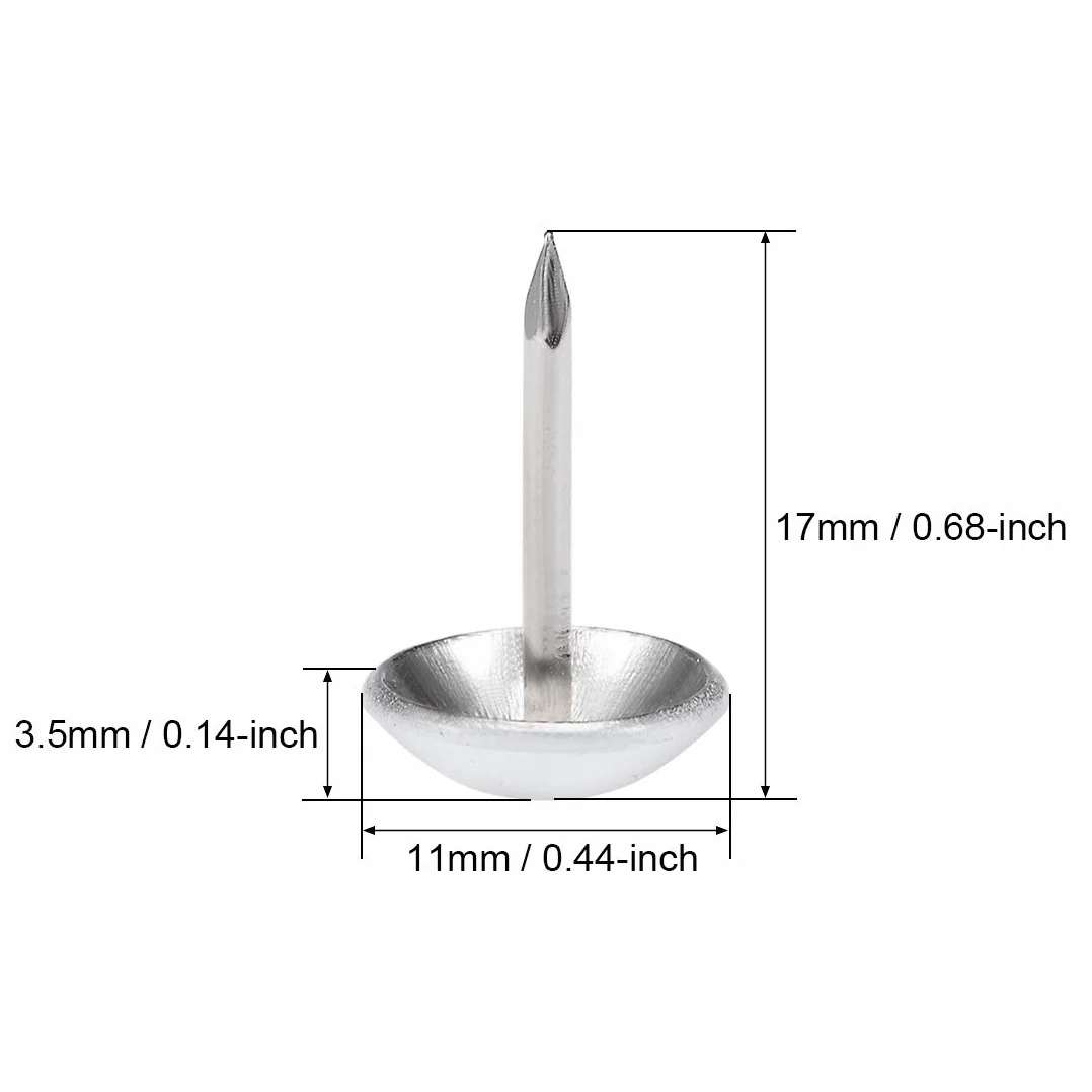 Gwoździe do tapicerki meblowej 25 sztuk 11 głowicy 17 mm okrągłe białe
