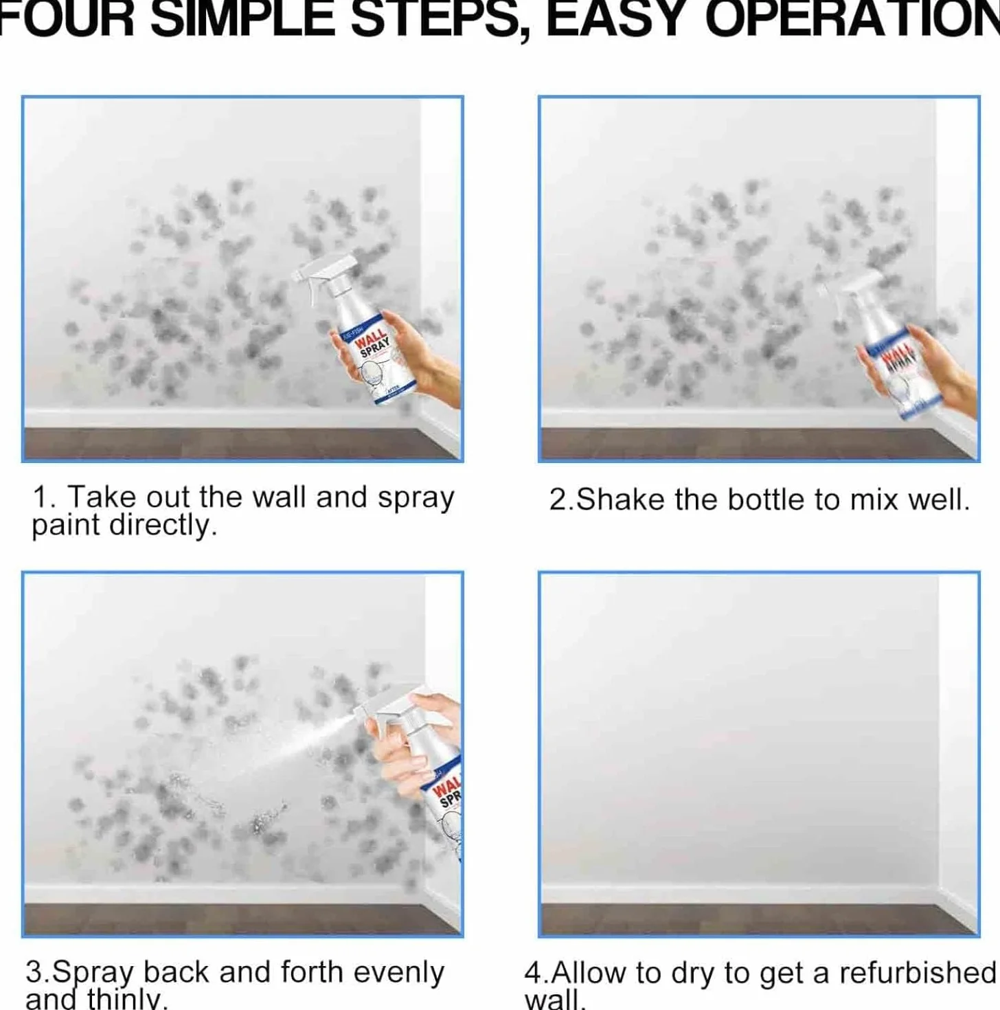 Magic Wall Repair Spray Set - Odporna Na Kurz I Plamy, Uniwersalna Farba Do Naprawy ścian (3 Szt.)