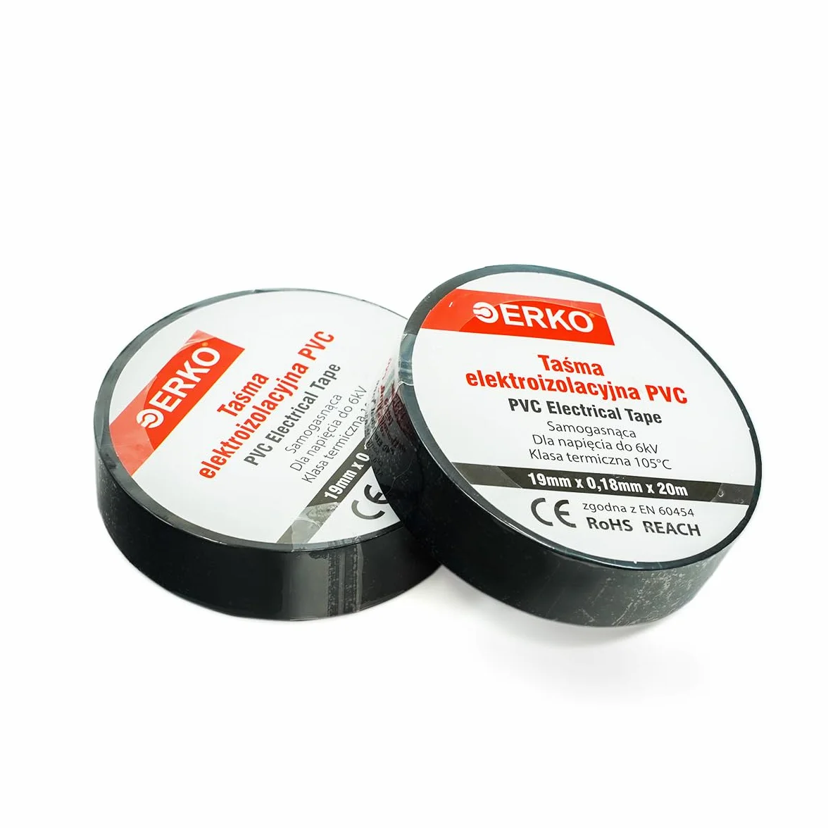 ERKO Zestaw taśm izolacyjnych PCW 19 mm x 20 m czarna