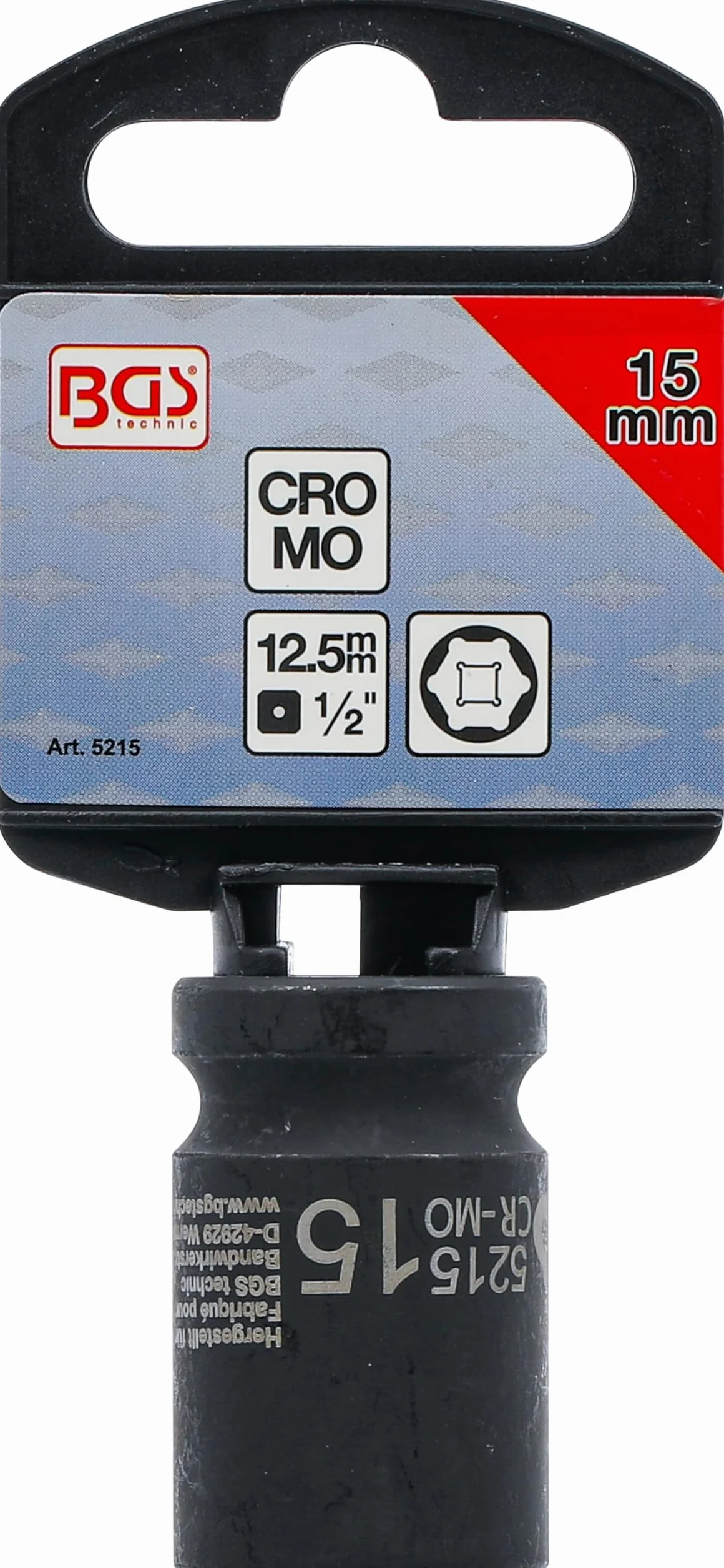 BGS 5215 Nasadka udarowa sześciokątna 12,5 mm (1/2") 15 mm