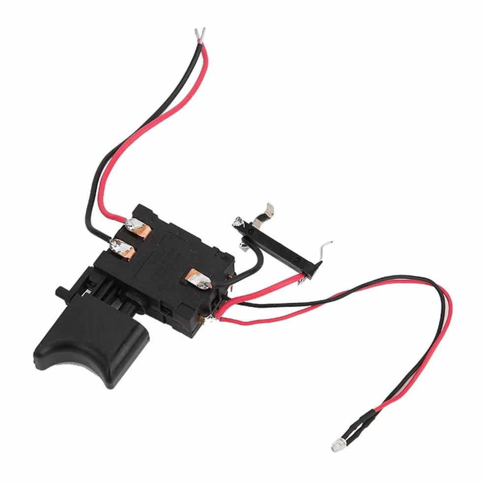 Shanbor Drill Trigger Switch 7,2 V - 24 V bateria litowa Cordless Drill Speed Control przełącznik wyzwalacza z małym światłem
