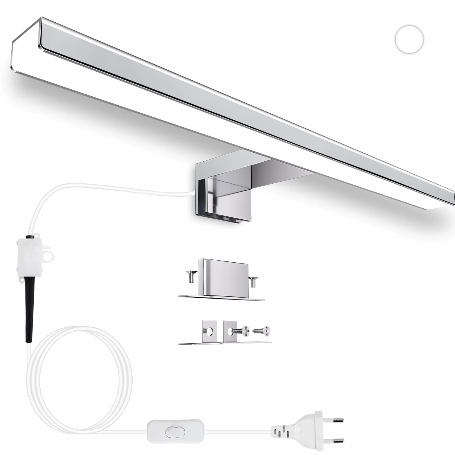 Karrong Lampa LED do lustra łazienkowego 40 cm 8 W 1000 lm 4000 K IP44 wodoszczelna