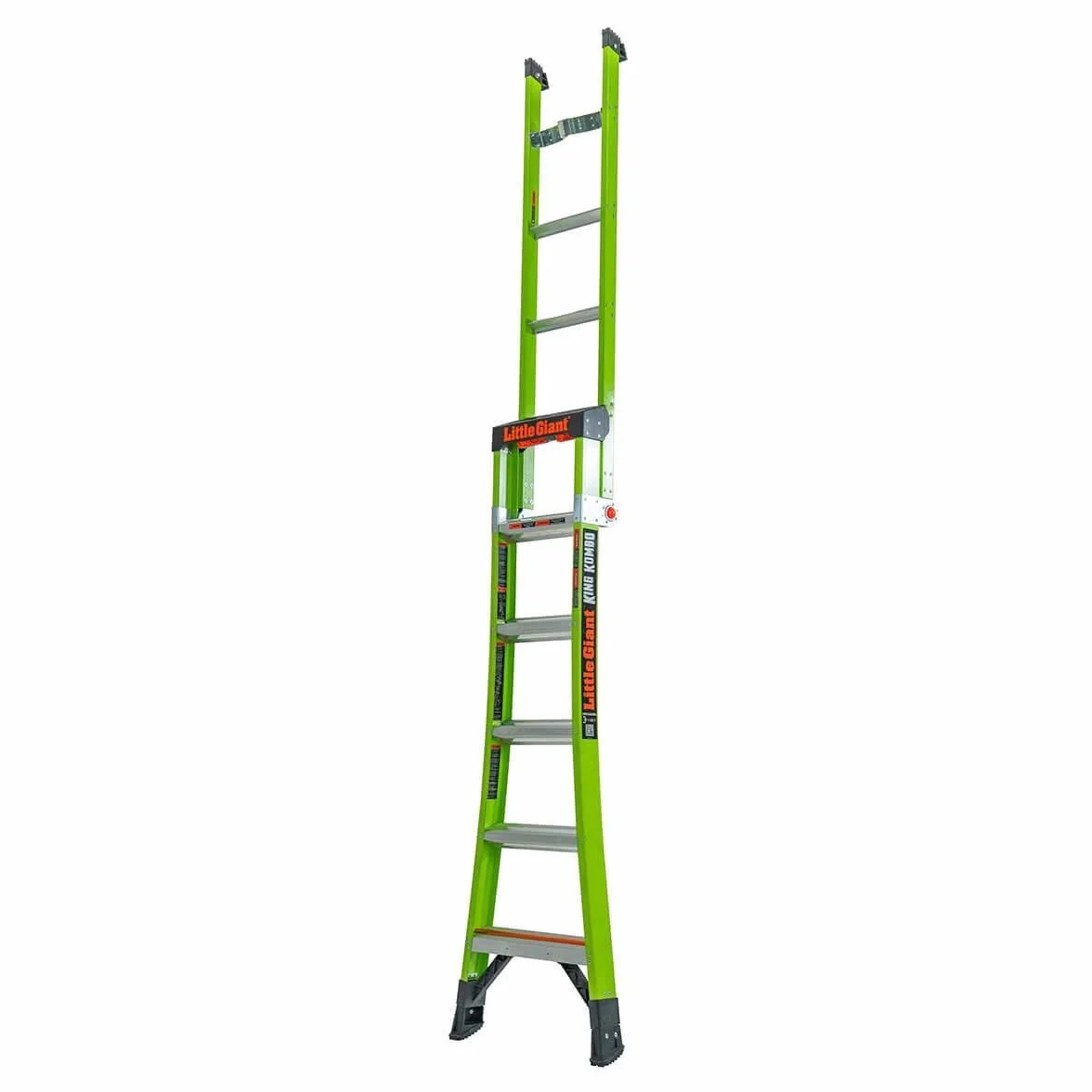 Little Giant King Kombo drabina 3 w 1, 5+4 stopnie z obrotową podkładką, zielona