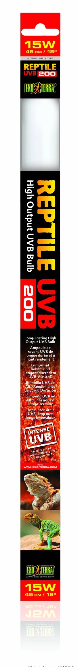 Exo Terra Reptile UVB 200 Żarówka do Terrarium 450 mm Biały