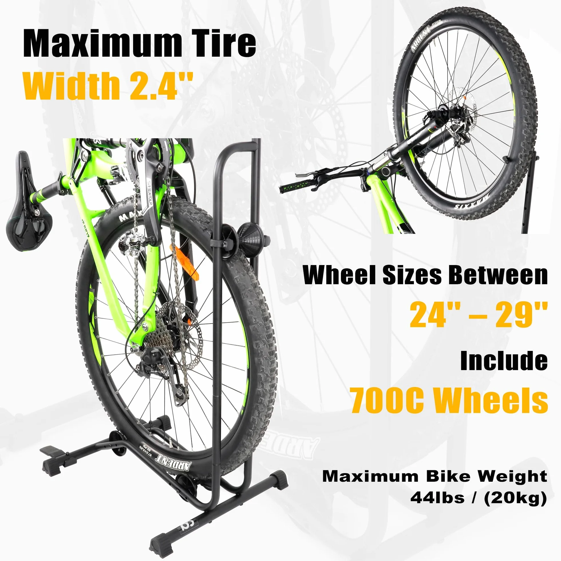 CyclingDeal Pionowy stojak rowerowy regulowany do przechowywania rowerów szosowych MTB