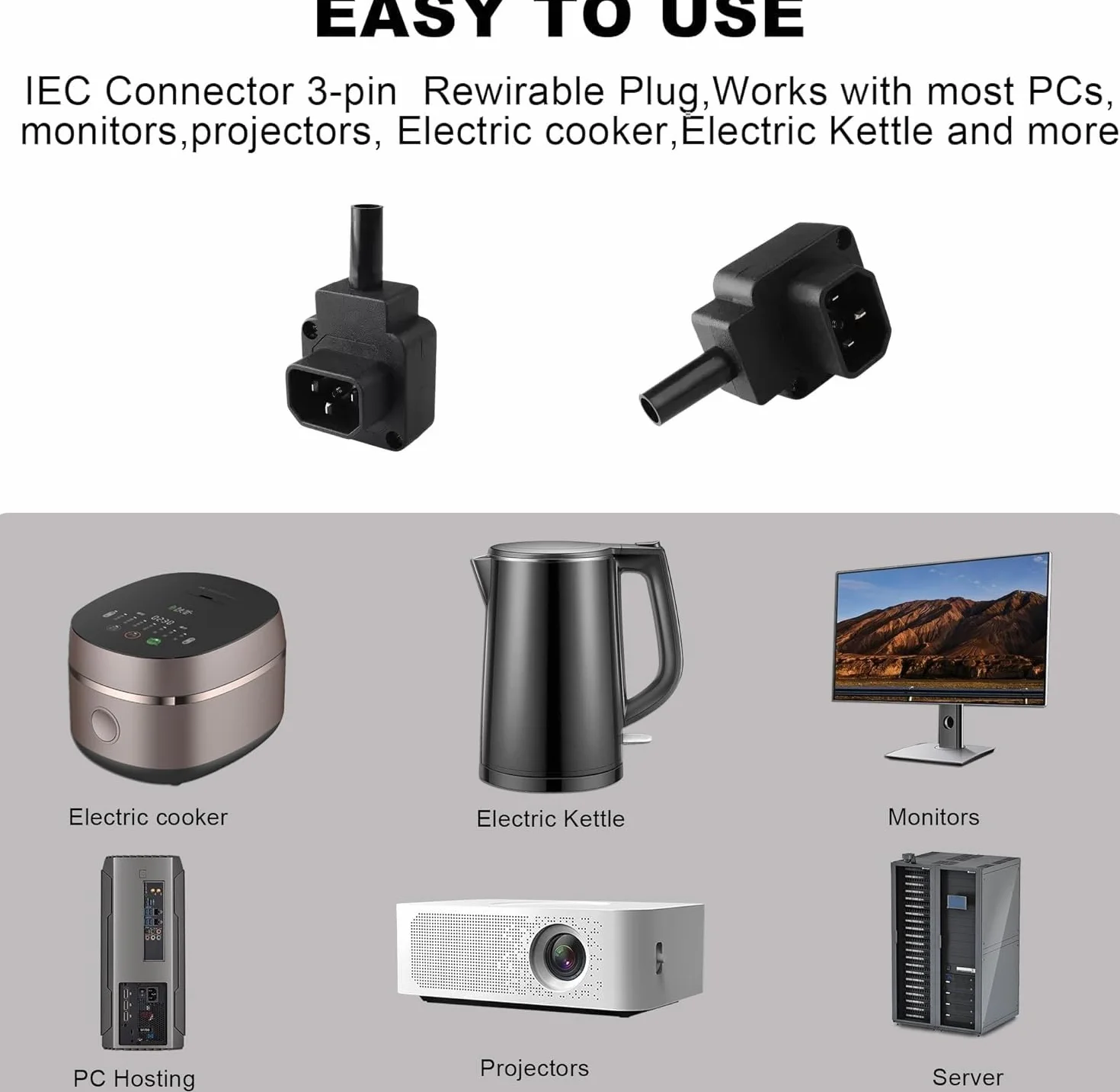 IEC320 C14 adapter wtykowy 250V 10A podłączana wtyczka sieciowa modułowe gniazdko