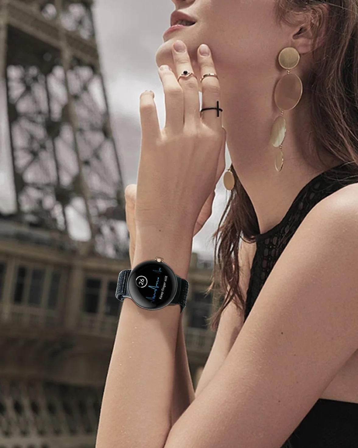 SimpleThings Nylonowy pasek do zegarka Google Pixel Watch 4, 3, 45 mm, regulowany, oddychający, miękki, lekki pasek sportowy do Google Pixel Watch 3/4, 45 mm, dla mężczyzn i kobiet