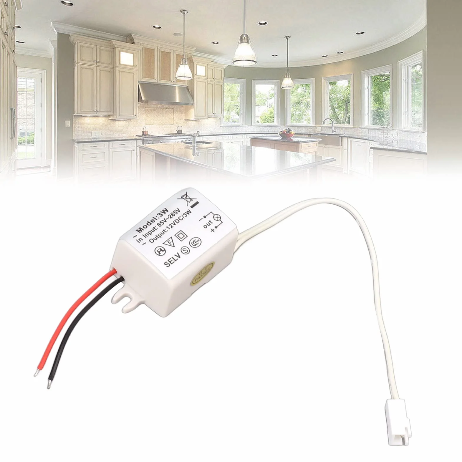 12V 3W LED Driver Power Supply for LED Strip Lights Waterproof Dimmable