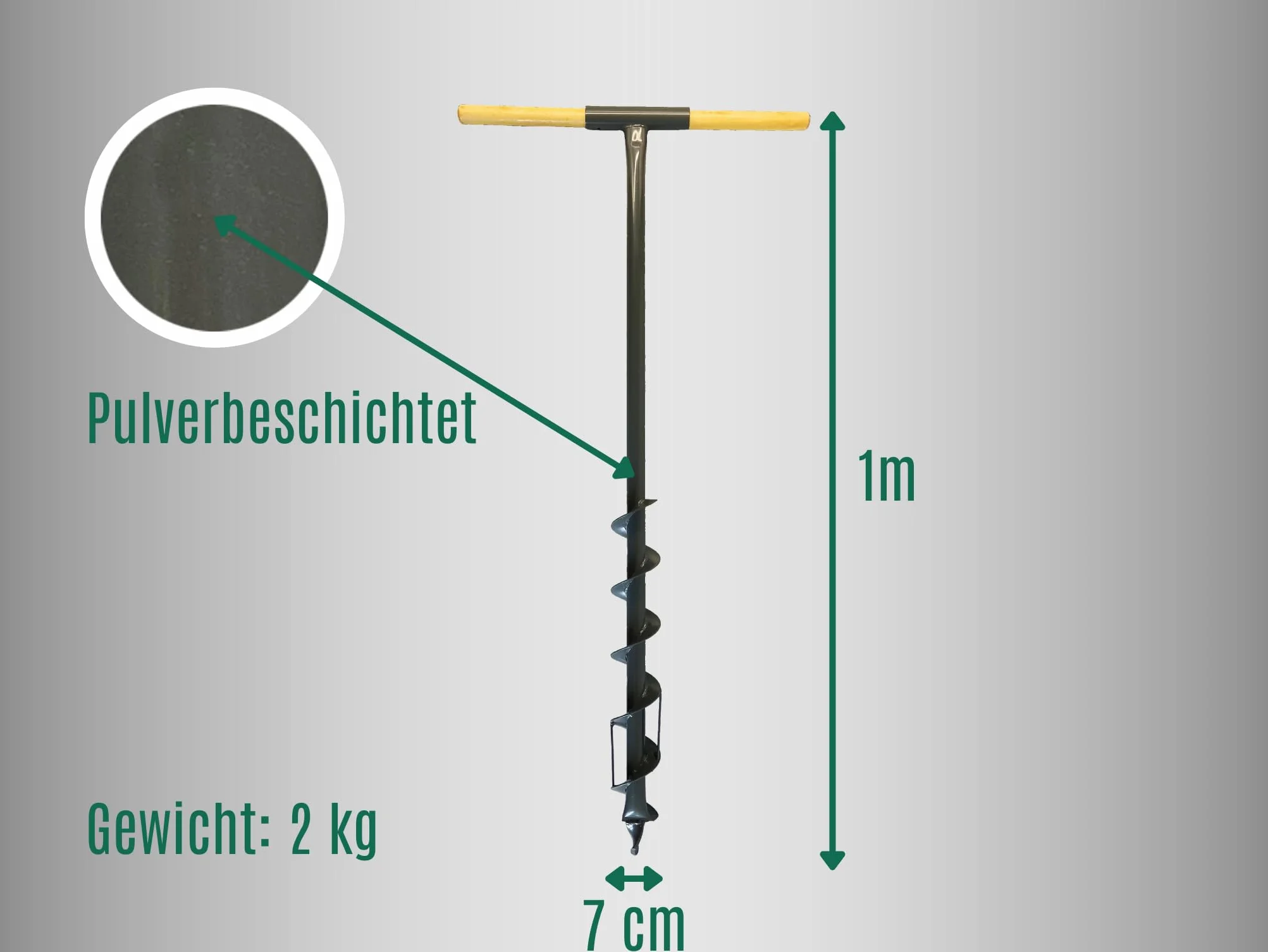 Berger + Schröter Wiertło do otworów w ziemi 7 cm, wiertło słupkowe, 1 sztuka