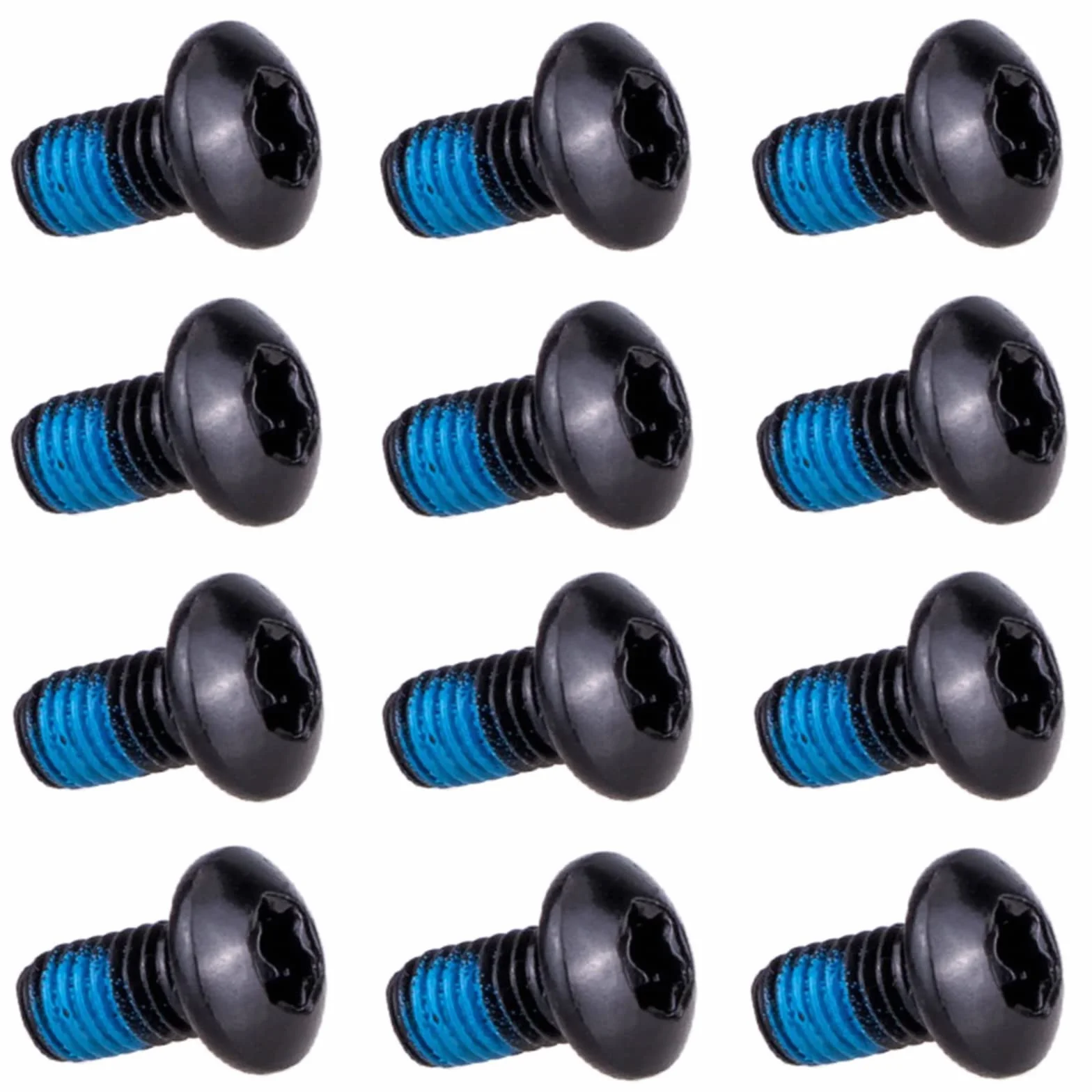 śruby do tarcz hamulcowych do roweru, 12 sztuk M5 x 10 mm Eloksowane śruby do tarcz hamulcowych rowerowych, śruba T25 do tarczy rowerowej dla MTB, roweru szosowego, roweru górskiego (czarne)