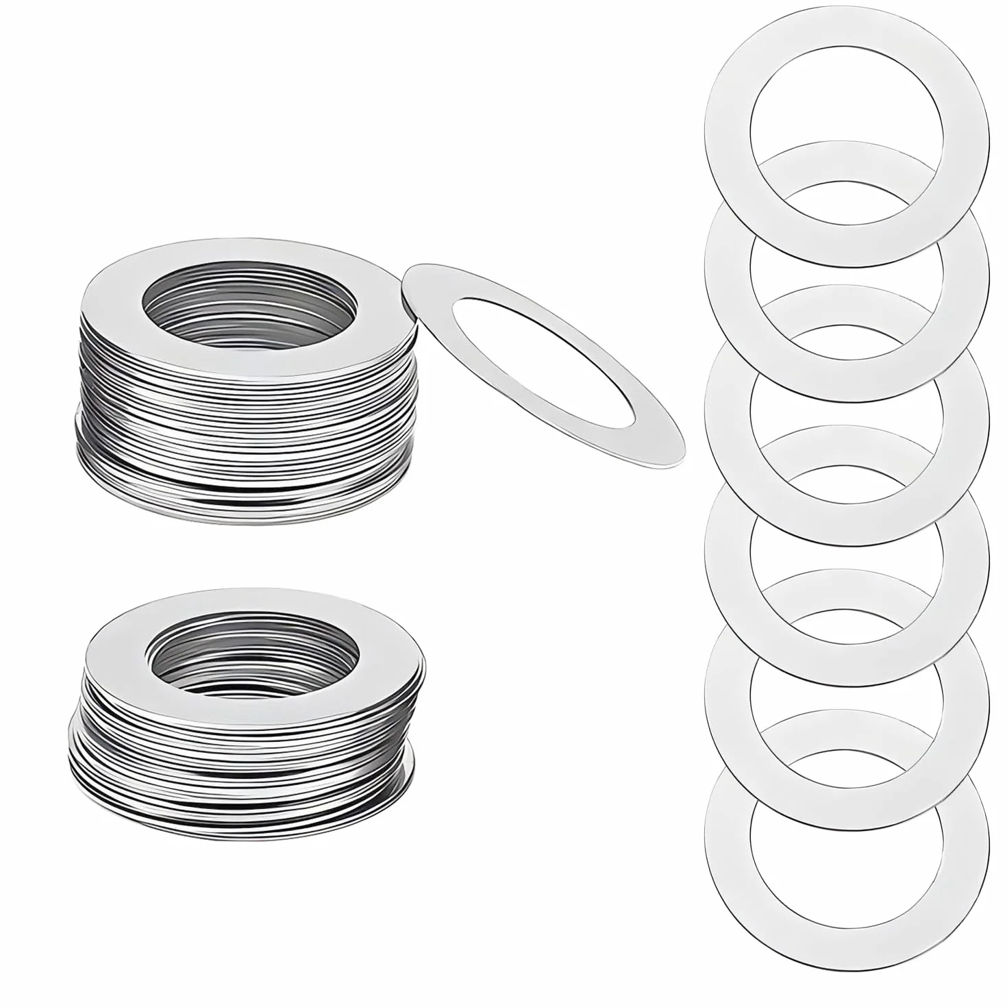 Podkładki ze stali nierdzewnej M10 płaskie 10x16x0.3mm 50 sztuk