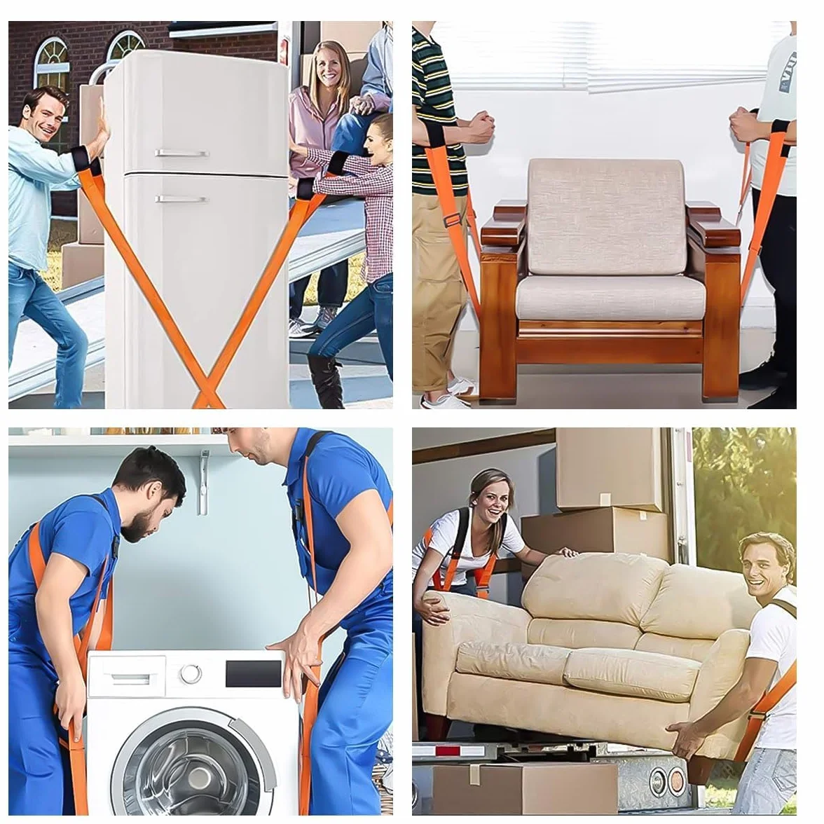 Pasy do przenoszenia mebli i ciężarów, ergonomiczne szelki dla 2 osób