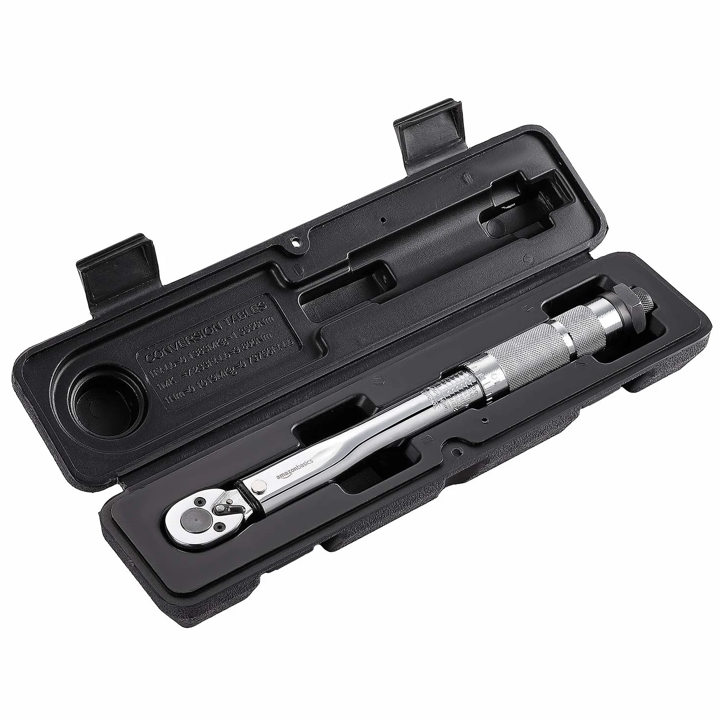 Amazon Basics Klucz dynamometryczny zatrzaskowy z napędem 1/4", 3,95-22,5 Nm