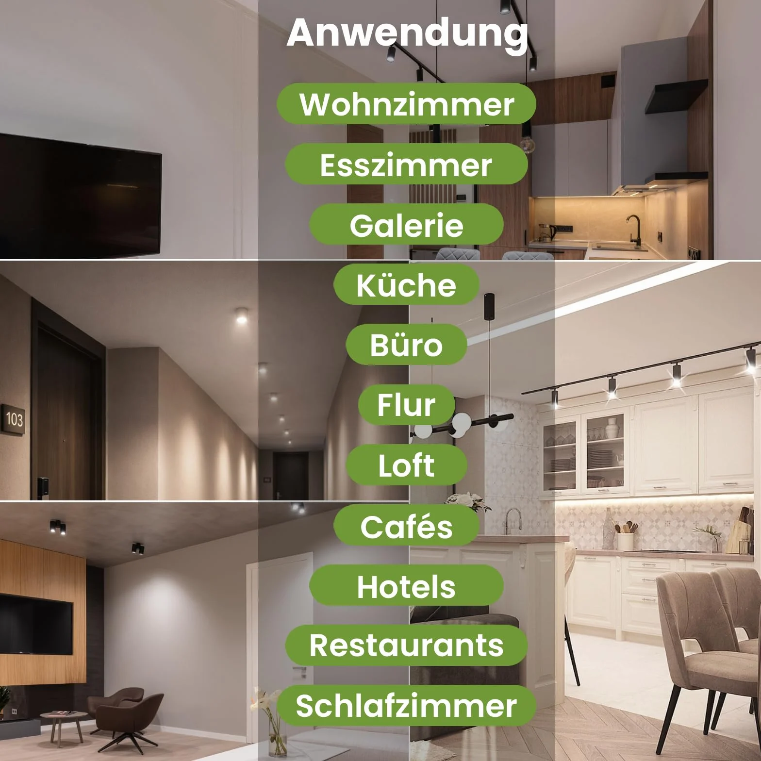 Lumiled Żarówka LED GU10 Reflektor PAR16 Czarna 6W 600lm 4000K Neutralna biel 120° Zestaw 10 sztuk