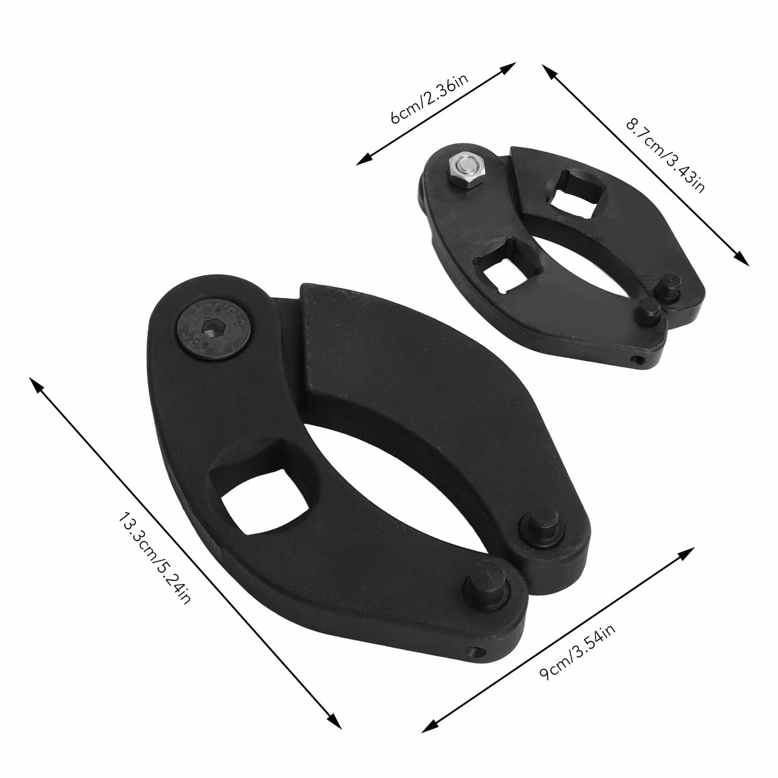 Tbest Klucz do cylindra hydraulicznego regulowany 2 szt. OTC1266 ze stali węglowej