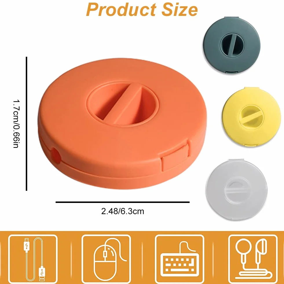 Zwijacz kabla ABS 4 sztuki do przechowywania kabli USB, słuchawkowych, danych