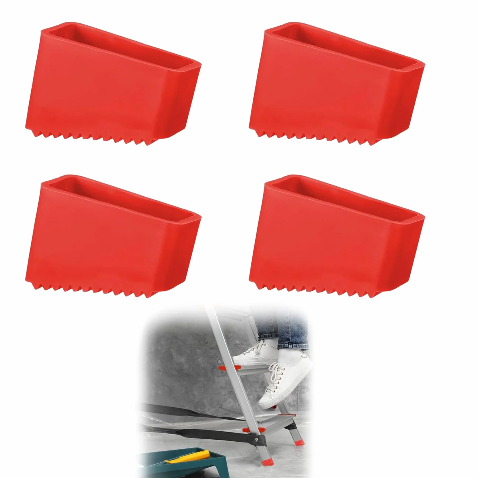 Gumowe nóżki ochronne do drabiny 50x20 mm antypoślizgowe