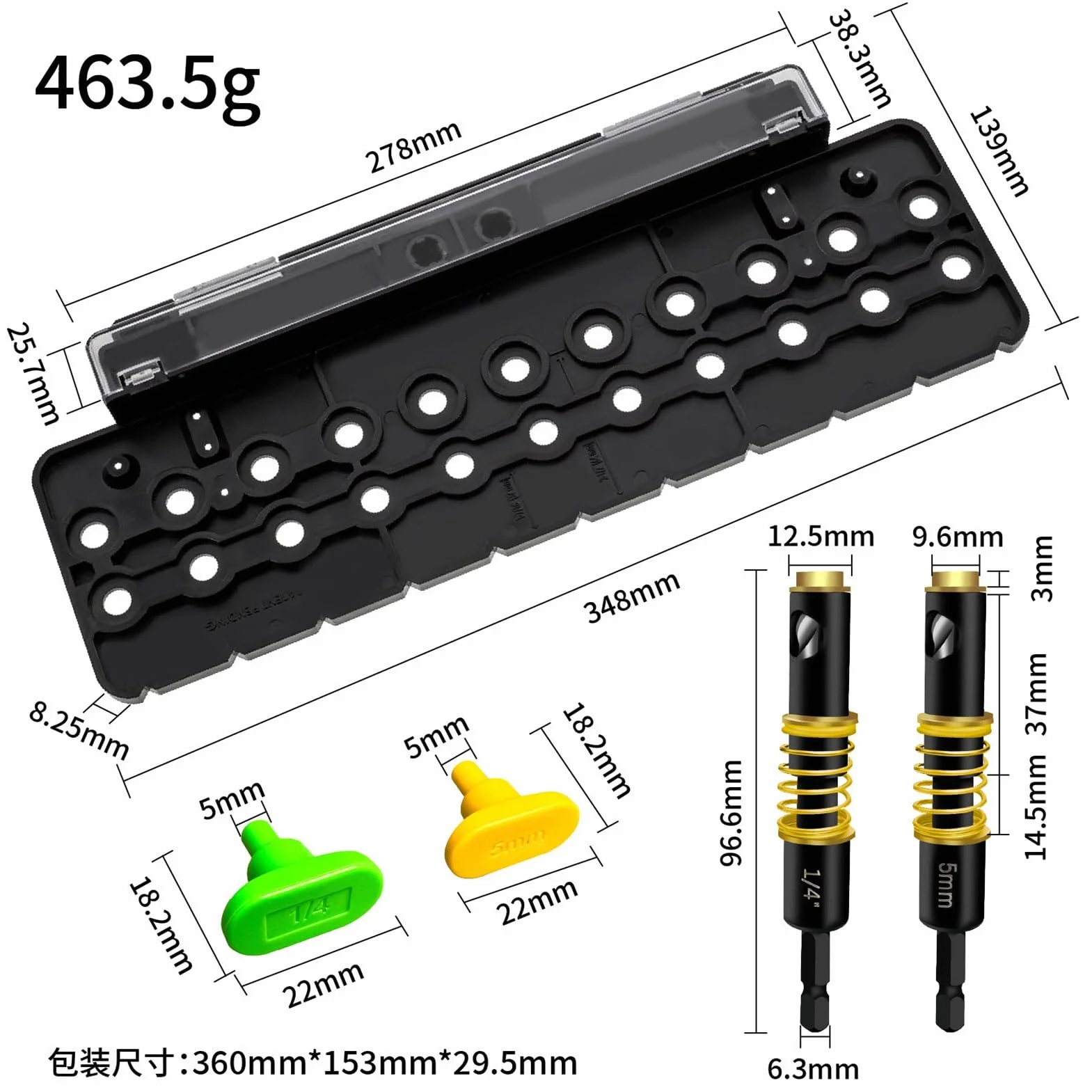 Szablon do Szpilek do Półki 32 mm, Prowadnica Wiertła 1/4" i 5 mm, Narzędzie do Wiercenia w Drewnie