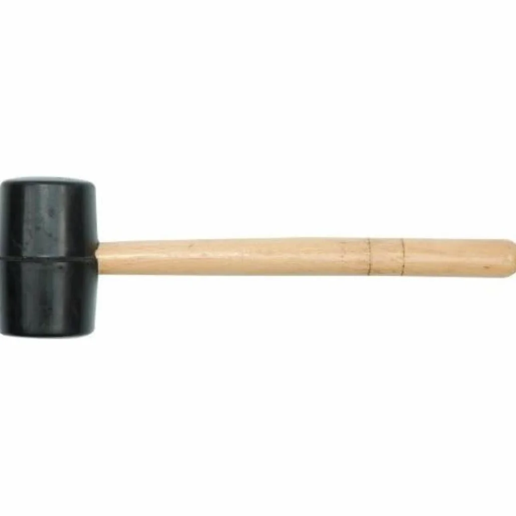 RUBBER MALLET WOODEN HANDLE