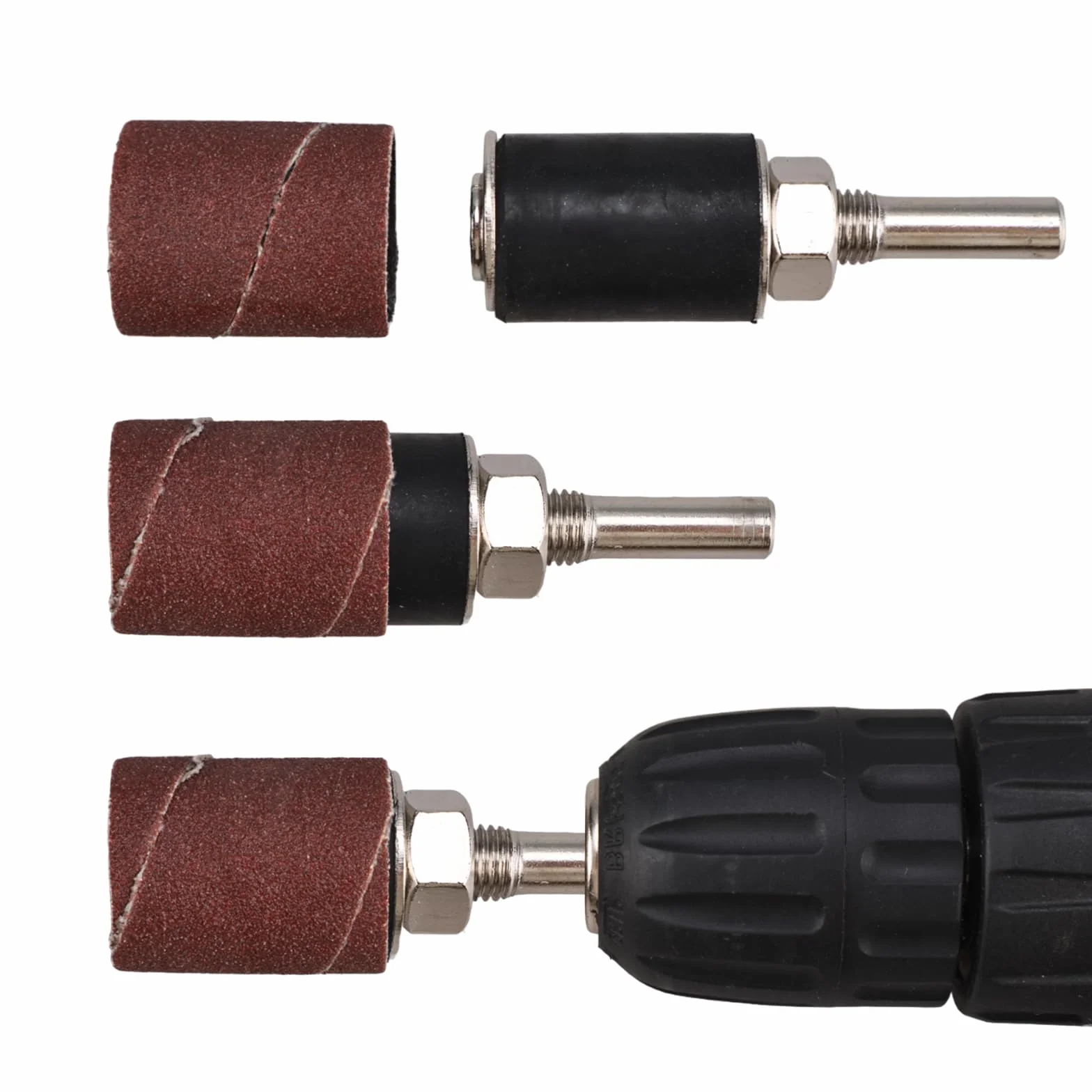 FreeTec Zestaw tulejek ściernych i wałków szlifierskich 80 120 ziarnistość 1/4" 1/8" wrzeciono