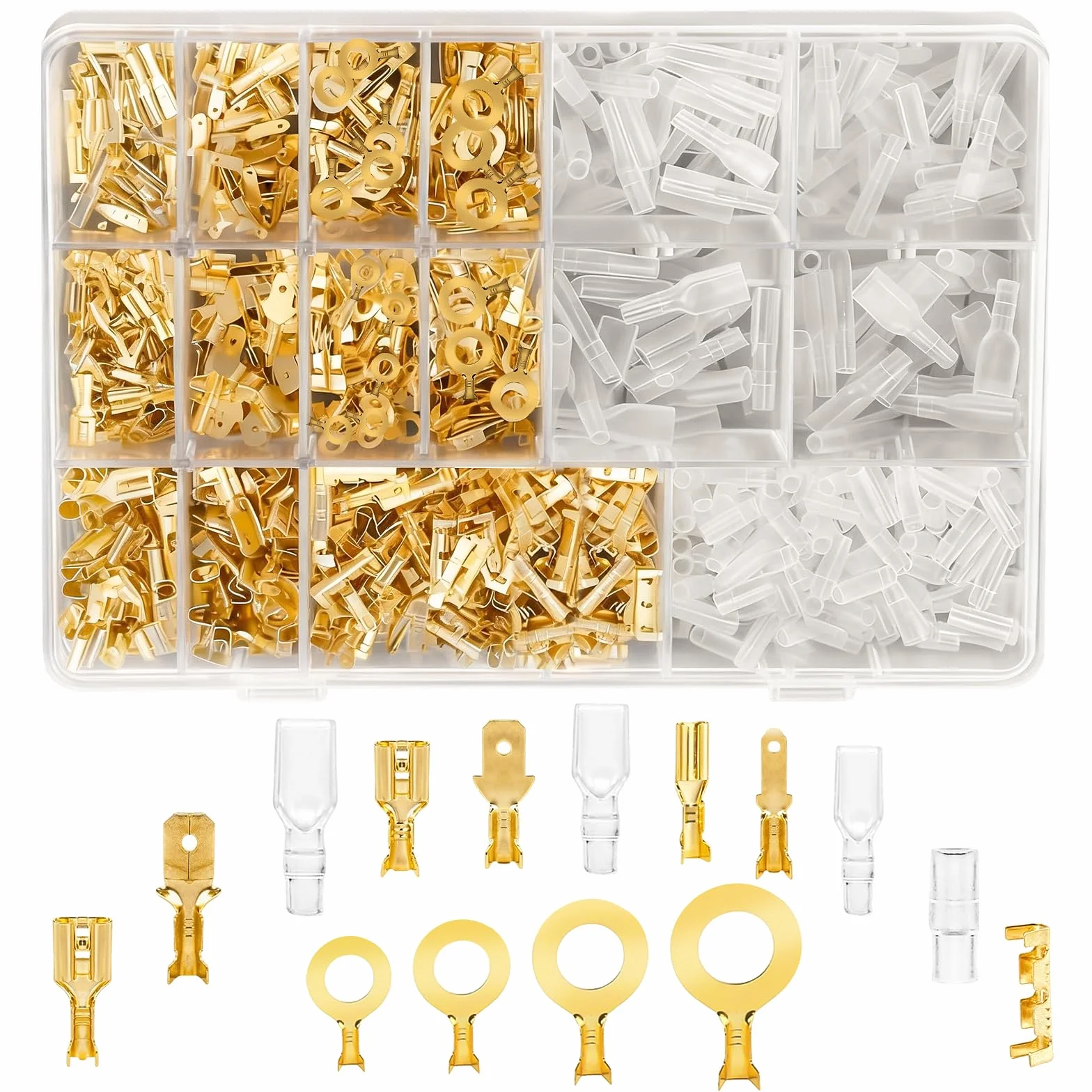 Końcówki kablowe 2,8 mm 4,8 mm 6,3 mm M3 M4 M5 M6 zestaw 1000 sztuk