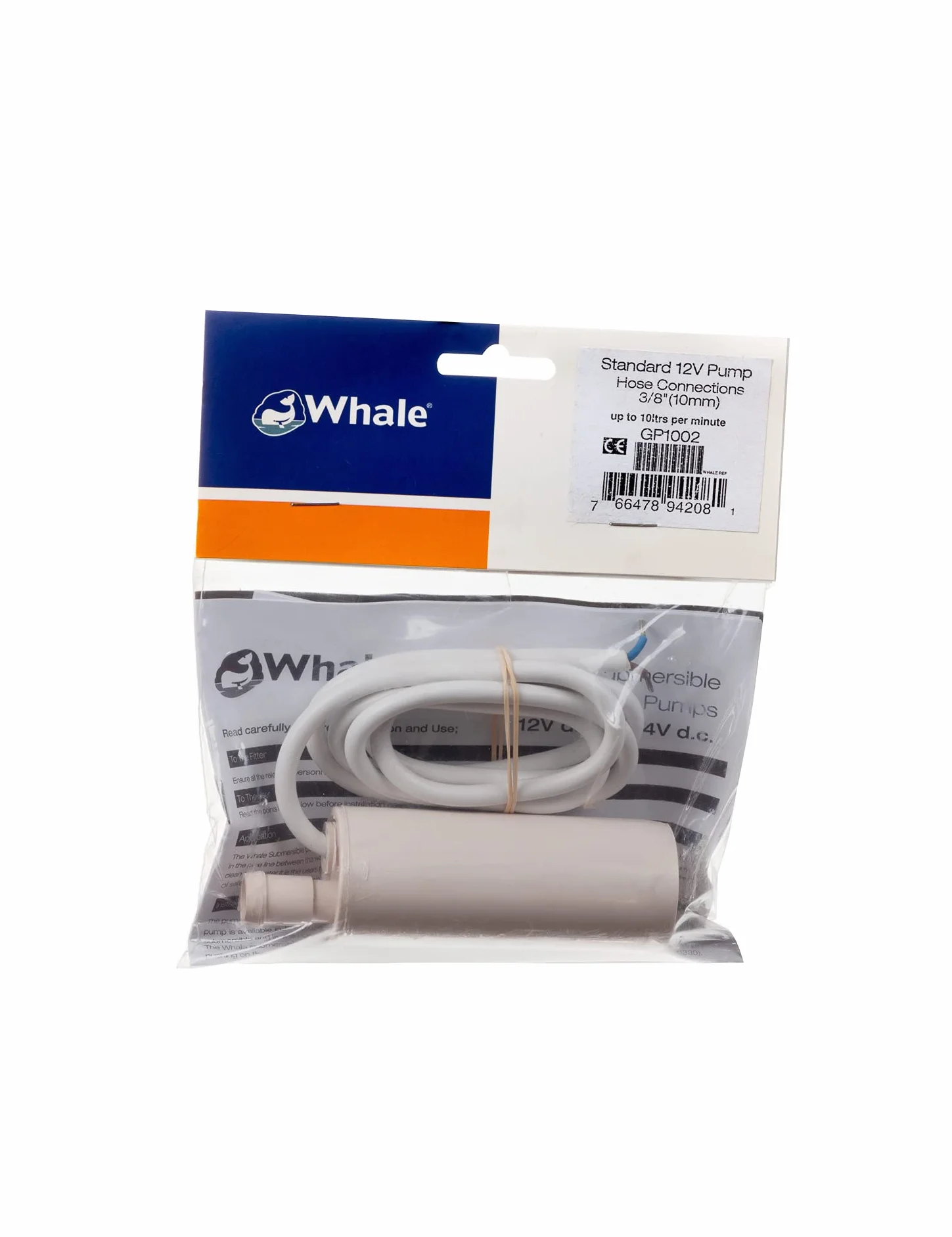 Whale DKN LEISURE NOWY MODEL – GP1002 standardowa pompa zanurzeniowa 12 V, biała, 10 litrów