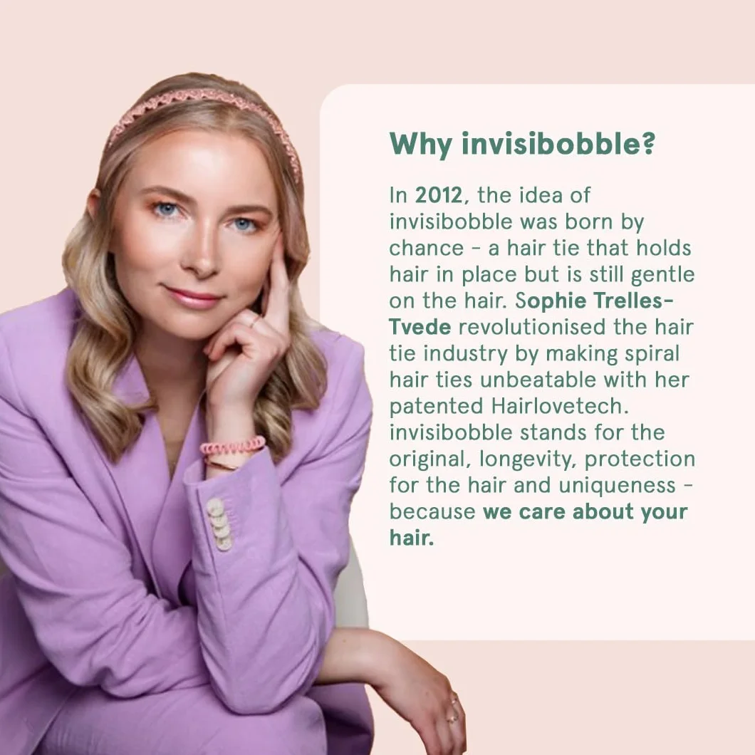 Invisibobble Elastyczny czarny | Bardzo miękki dla włosów | zapobiegający łamaniu się i rozdwajaniu | bez odcisków palców, stylowy dodatek do włosów, 5 sztuk