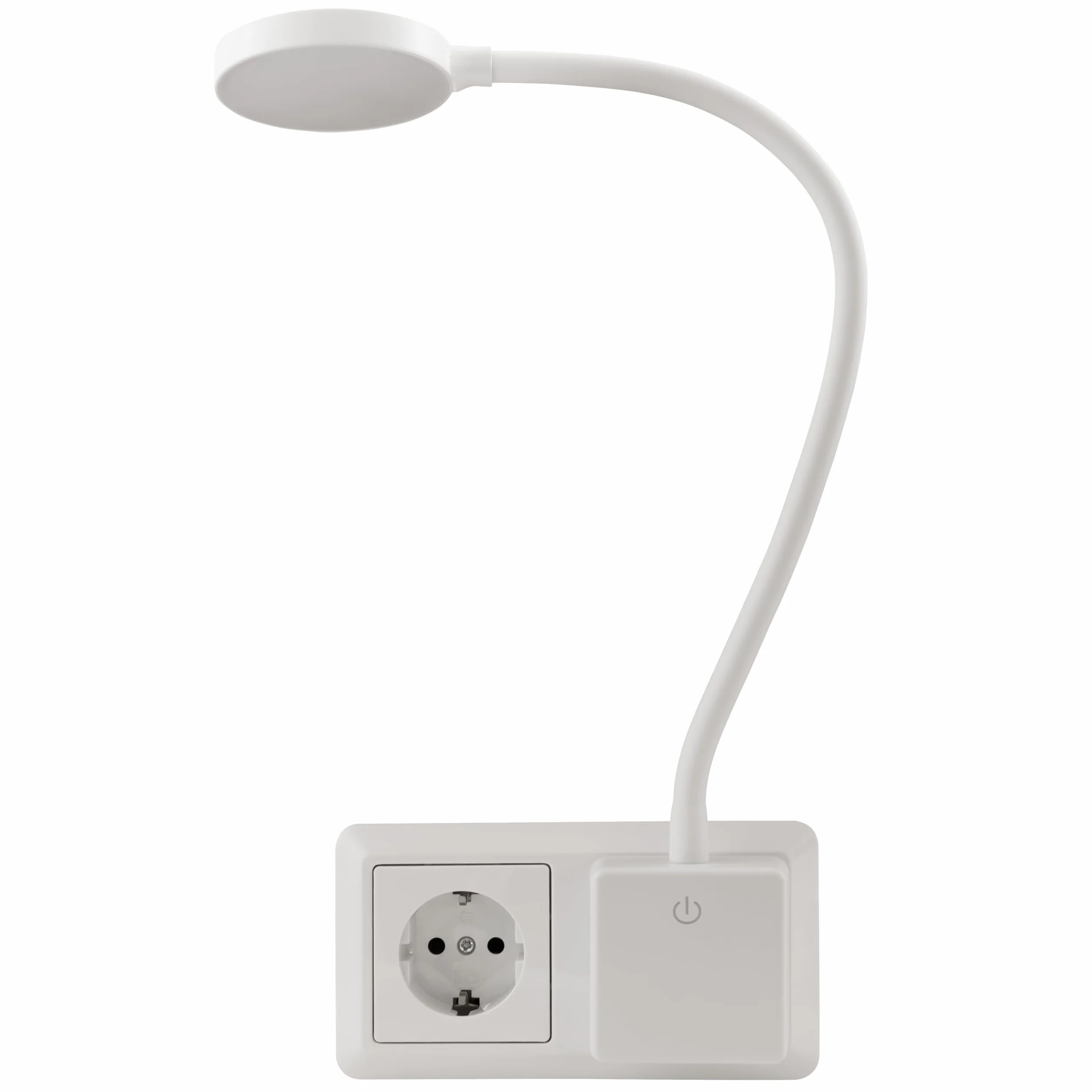 Lampa LED z gniazdkiem Halo 3,3 W 438 lm oświetlenie dotykowe 3000 K biała