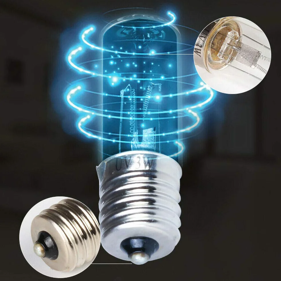 Żarówka bakteriobójcza UVC UV E17 3W DC 10V Dezynfekcja Kwarcowa