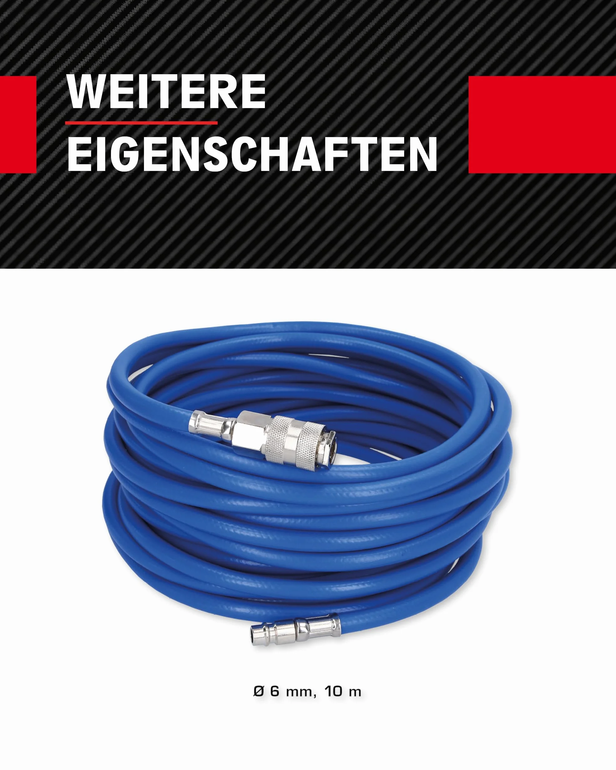 BRILLIANT TOOLS BT160005 Wąż do sprężonego powietrza Ø 6 mm, 10 m